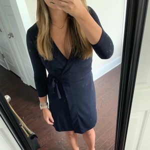 Navy wrap dress